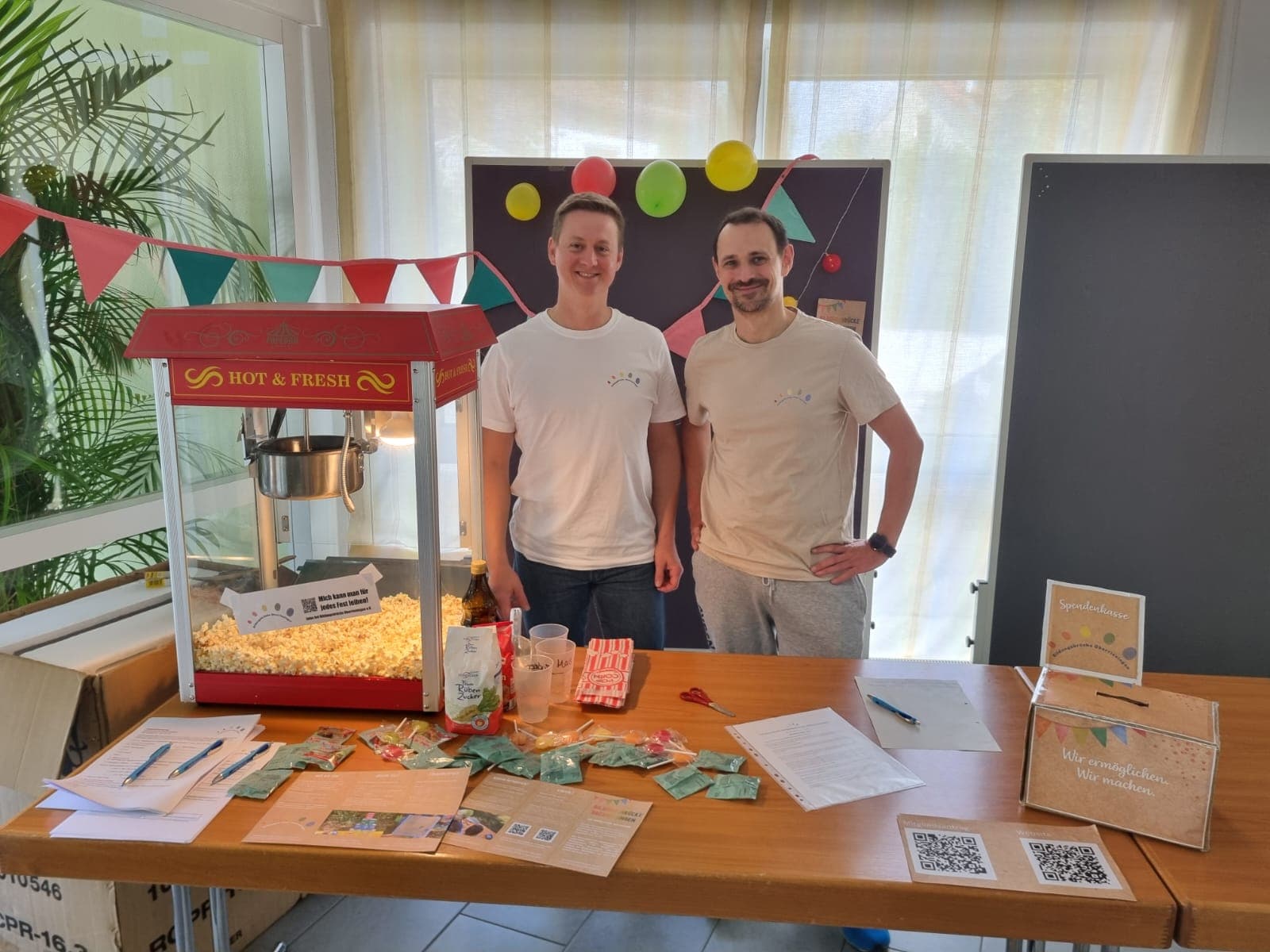 Das Popcorn und wir sind bereit für Besucher