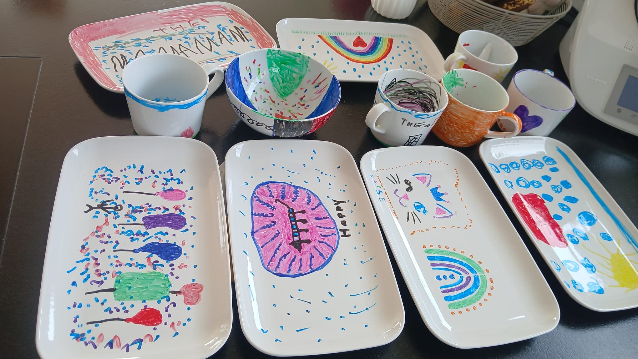 Die kreativen Kunstwerke der Kinder